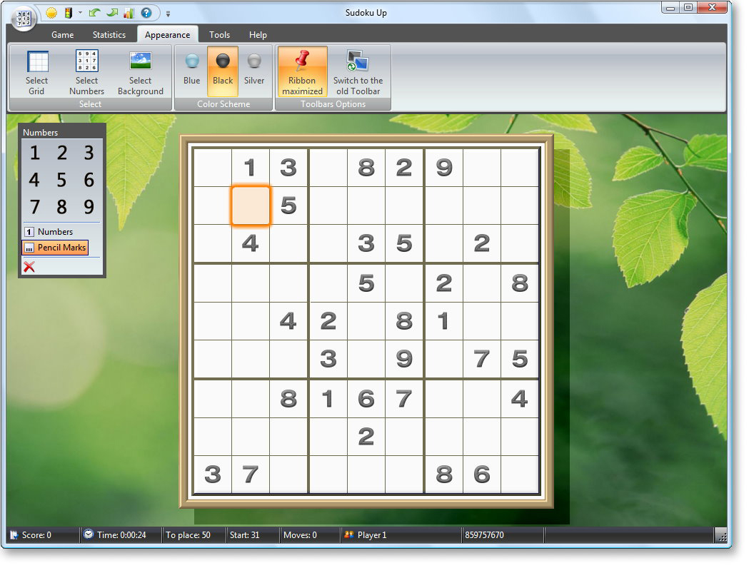 Sudoku Up 2008 - Layout Screenshot