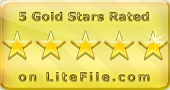 LiteFile - 5 Gold Stars Rated!